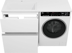 Misty Тумба с раковиной под стиральную машину Ингрид 130 L белая – фотография-4